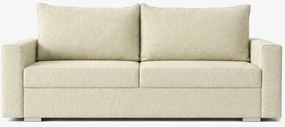 Sofa z Funkcją Spania DRAVOS Kremowa Welurowa Nowoczesna