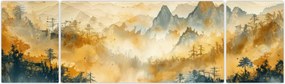Obraz - Góry, akwarela (170x50 cm)