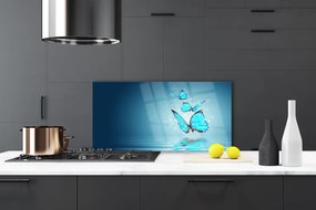 Panel Szklany Błękitne Motyle nad Taflą Wody