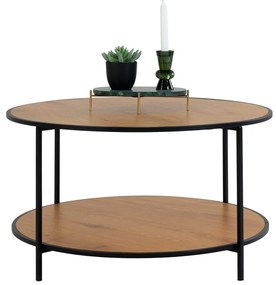 Okrągły stolik z blatem w dekorze dębu ø 80 cm Vita – House Nordic