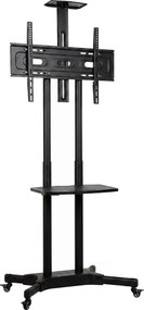 HOMCOM Stojak TV na kółkach do telewizorów 81,3–190,5 cm Regulowany stojak TV z 2 półkami, metal, max. VESA 400x600mm | Aosom PL