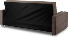 Sofa z Funkcją Spania MALTA Wersalka Rozkładana Dwuosobowa Brązowa Nowoczesna do Salonu