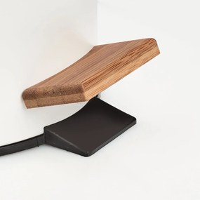 Kosz łazienkowy z metalu i bambusa, Ø 16,8 cm