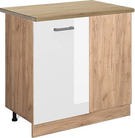 Szafka narożna biały wysoki połysk 86x60x81.6 r-line
