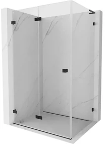 Mexen Lunar-F L kabina prysznicowa składana lewa 85 x 80 cm, transparent, czarna - 836L-085-080-70-00-L