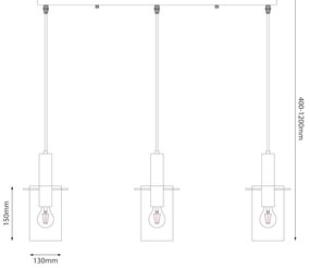 Lampa wisząca Arcadia Gold 3xE27