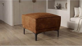 Koniakowy puf z imitacji skóry Copenhagen – Scandic