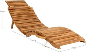Leżak ogrodowy z drewna tekowego House Nordic Arrieta