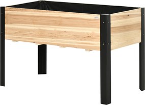 Outsunny podwyższona grządka, 120 cm x 60 cm x 74 cm