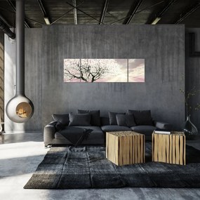 Obraz różowego drzewa (170x50 cm)