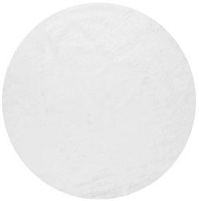 Biały okrągły dywan odpowiedni do prania ø 100 cm Pelush White – Mila Home