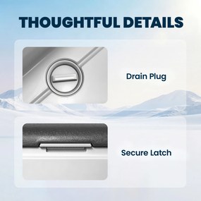 Outsunny Lodówka kompresorowa 50L -20℃ do 20℃ z aplikacją, LED, ochroną baterii i składanym uchwytem | Aosom PL