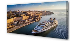 Obraz na płótnie Statek u Progu Metropolii