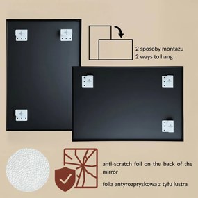 Dekoracyjne lustro wiszące VINKEL, 70 x 50 cm