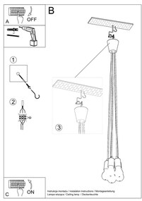 Pomarańczowa lampa wisząca ø 25 cm Rene – Nice Lamps