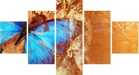 Obraz - Niebieski motyl (125x70 cm)