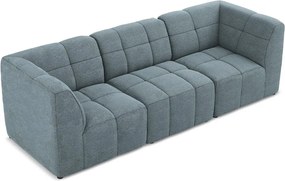 Niebieska sofa z materiału bouclé 255 cm Aloha – Makamii