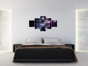 Obraz - Mandala lotosu w kosmosie (125x70 cm)