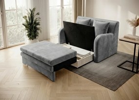 Szara 2-osobowa sofa ARIO, rozkładana