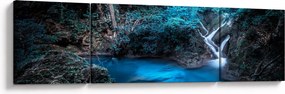 Obraz - Magiczna noc w tropikalnym lesie (170x50 cm)