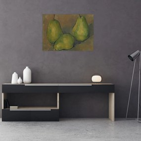 Obraz na szkle - Paul Cézanne, Three Pears, reprodukcje (70x50 cm)