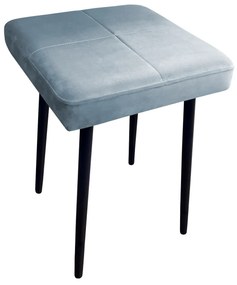 Taboret MAX BL06 szary błękit podstawa czarna