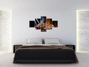 Obraz stek z grilla (125x70 cm)
