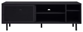 Czarna metalowa szafka pod TV 160x55x45 cm Veep – Unique Furniture