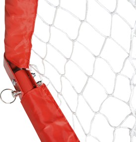 HOMCOM Zestaw 2 Mini Bramki Piłkarskie Siatka Czerwona Składane Stal 90x36x60cm | Aosom PL