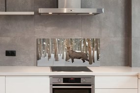 Panel nad Blat Kuchenny Zimowy Trop Jelenia w Lesie