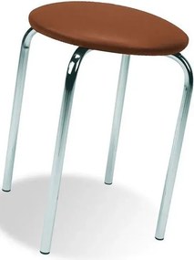 Brązowy Taboret Tapicerowany Kuchenny B3-L25