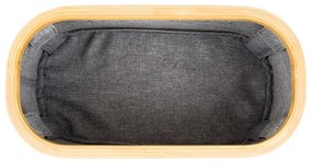 Pojemnik do przechowywania G21 30 x 15 x 15 cm, bambusowy z pokrywką, szary