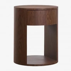 Stolik Pomocniczy Okrągły Ø40 Cm Z Mdf Adrido Wenge - Sklum