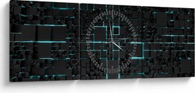 Obraz - Interfejs technologiczny (z zegarem) (90x30 cm)