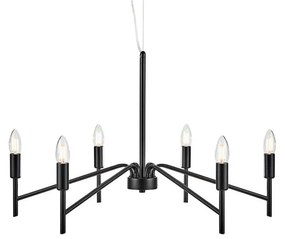 Czarna lampa wisząca Markslöjd Monarch, ø 70 cm