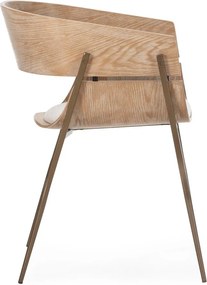 Tapicerowane fotele jadalniane zestaw z podłokietnikami 2 szt. w naturalnym kolorze Naia – MOME