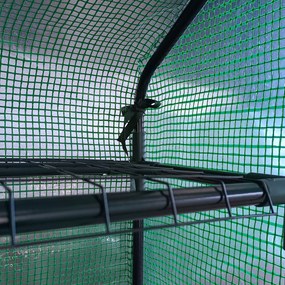 Outsunny szklarnia z półkami idealna na pomidory i inne rośliny skrzynia inspektowa duża 244x182x213cm | Aosom PL