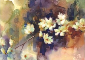 Obraz - Białe magnolie, malarstwo (70x50 cm)