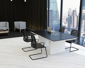 Krzesło konferencyjne na płozie Xilium Frame Chair CF Mesh oparcie siatkowe