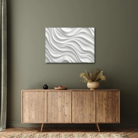 Obraz - 3D białe fale (70x50 cm)