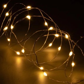 Zestaw 4 przewodów świetlnych 40 LED, ciepła biel