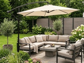 Parasol ogrodowy ELVARO regulowany, kremowy