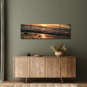 Obraz - Zachód słońca nad oceanem (170x50 cm)