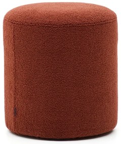 Puf z materiału bouclé w kolorze terakoty Kaeli – Kave Home