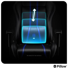 Fotel gamingowy Diablo X-One 2.0 Normal Size, czarno-niebieski