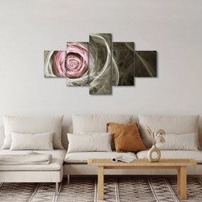 Obraz - Abstrakcyjny róż jasnoróżowy (125x70 cm)