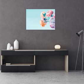 Obraz na szkle - Kwiaty w wazonie (70x50 cm)