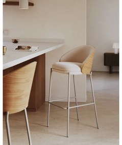 Beżowo-jasnonaturalny hoker (wysokość siedziska 77 cm) Eamy – Kave Home