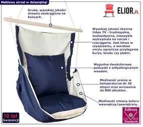 Granatowa Huśtawka Na Balkon C2-F87