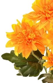 Sztuczna kwiat Dahlia żółta, 54 cm